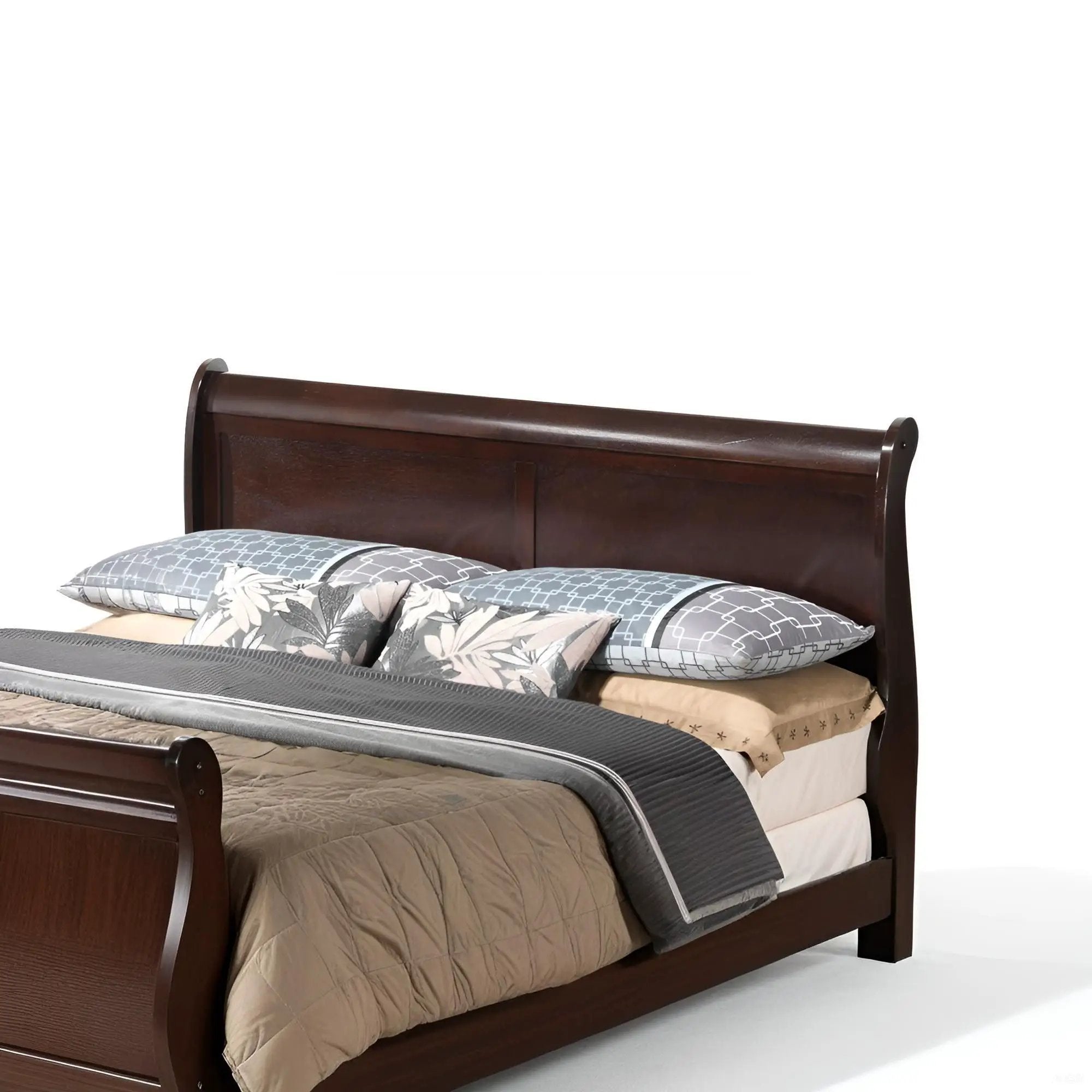 Louis Phillipe - Panel Sleigh Bed by HouseOfZazla