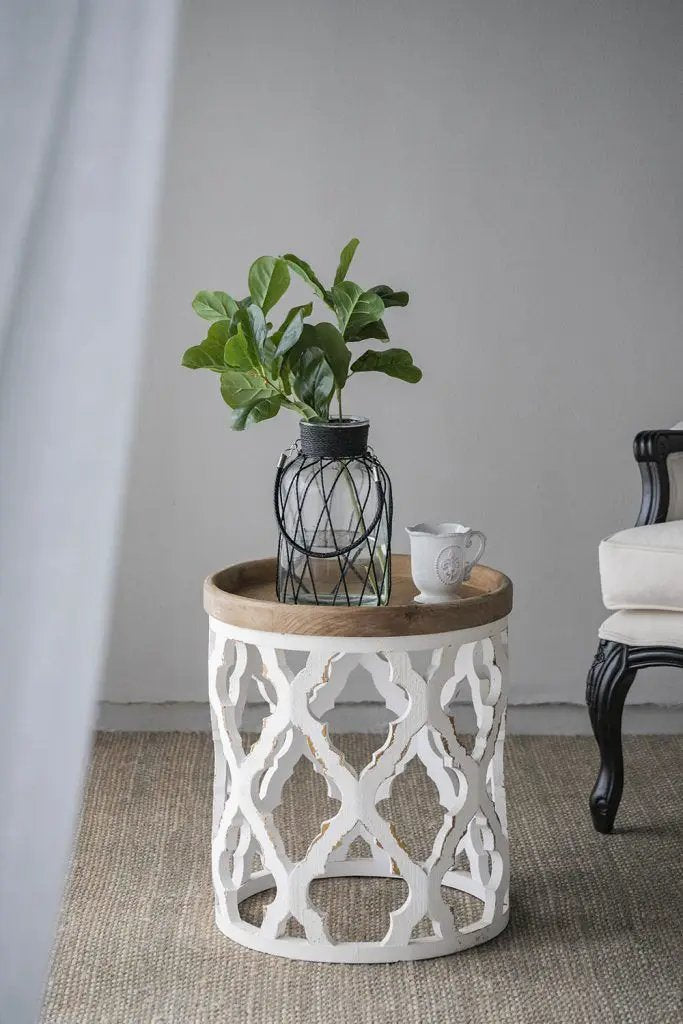 Stylish Rustic Round Wooden Table