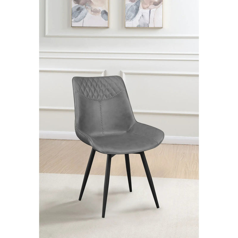 Tufted Swivel Side Chair (Set of 2) - Gray by HouseOfZazla