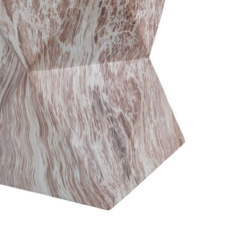 Round Outdoor Geometric End Table - Marble by Unique Piece Furniture