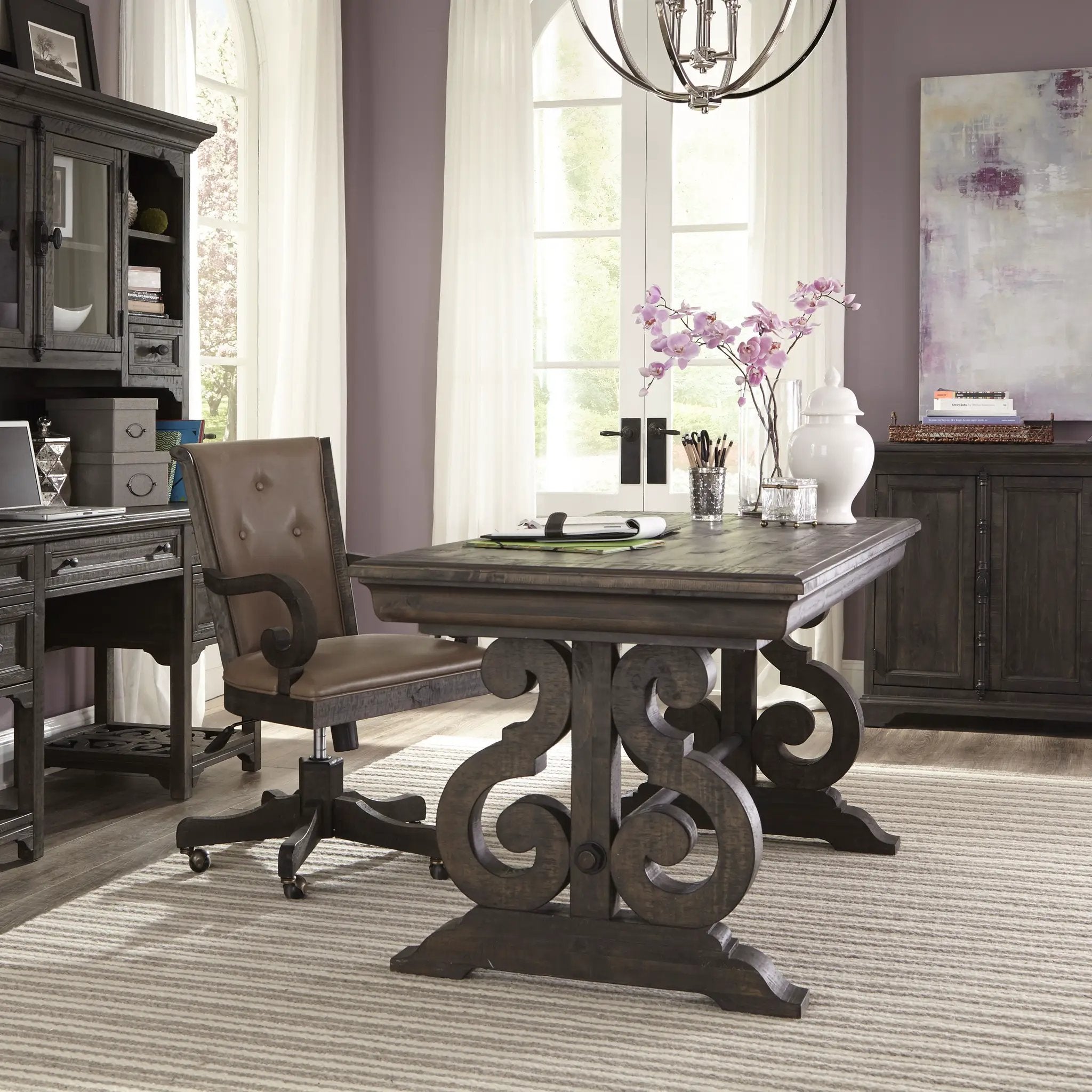 Bellamy - Writing Desk - Peppercorn by Unique Piece Furniture
