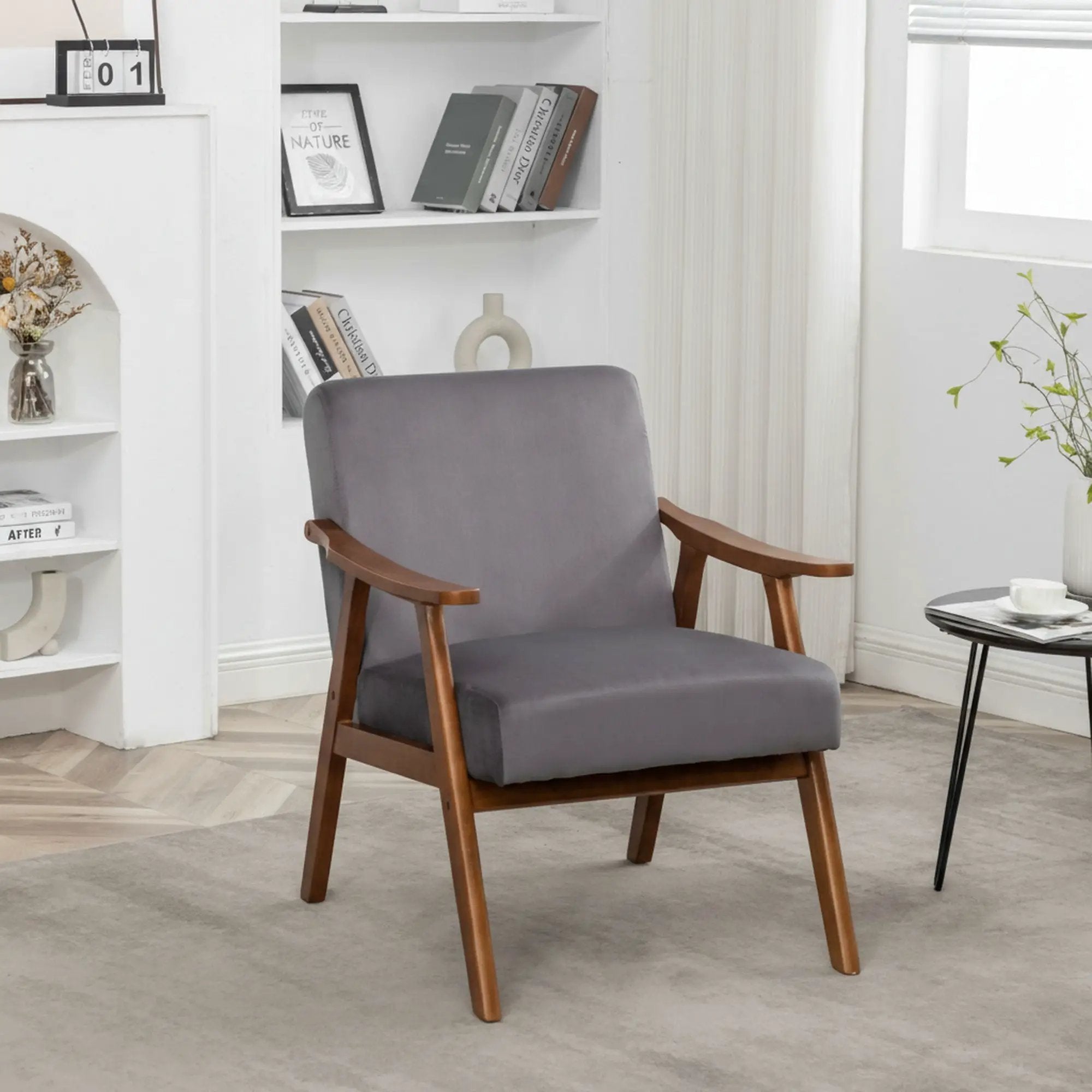 Accent Chair, Classic Mid Century Modern For Extra Seating by HouseOfZazla