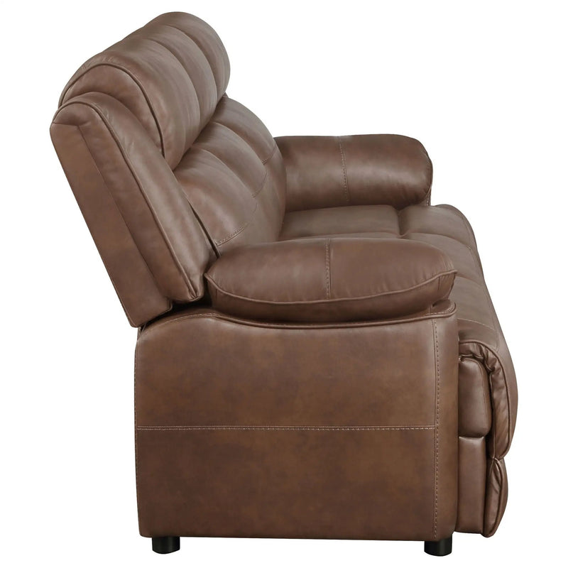 Worthington - Padded Arm Sofa - Dark Brown by HouseOfZazla