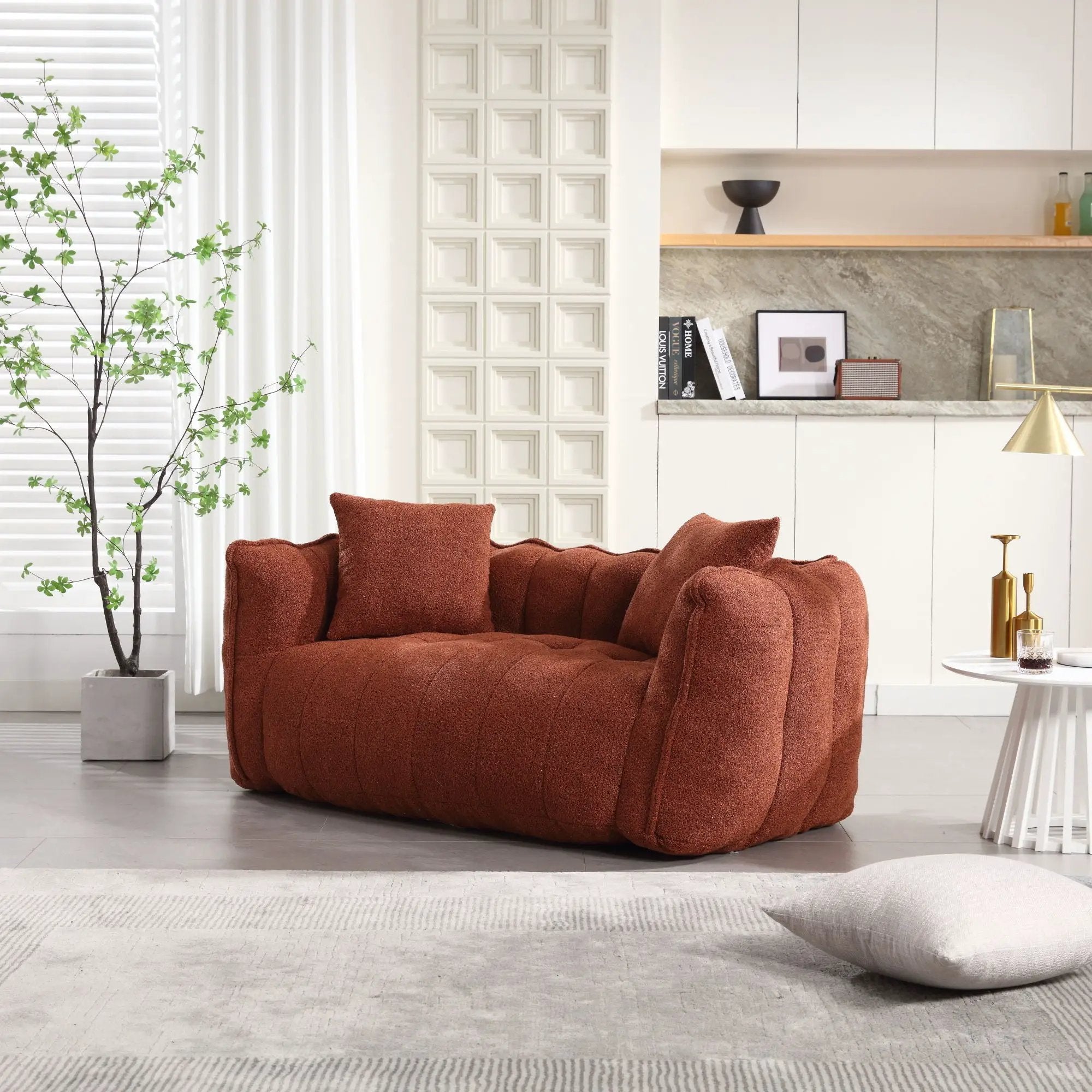 Cozy Beanbag Chair With High Resilience Foam Core For 2 by HouseOfZazla