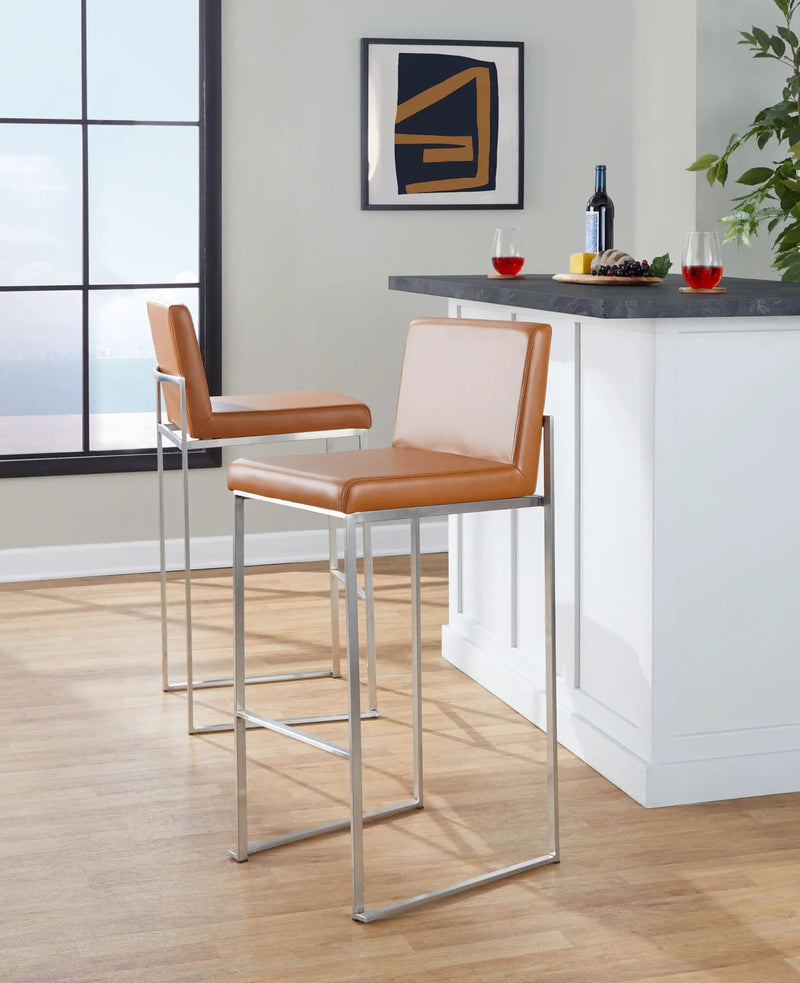 Fuji - Contemporary And Modern Elegance High Back Barstool by Unique Piece Furniture