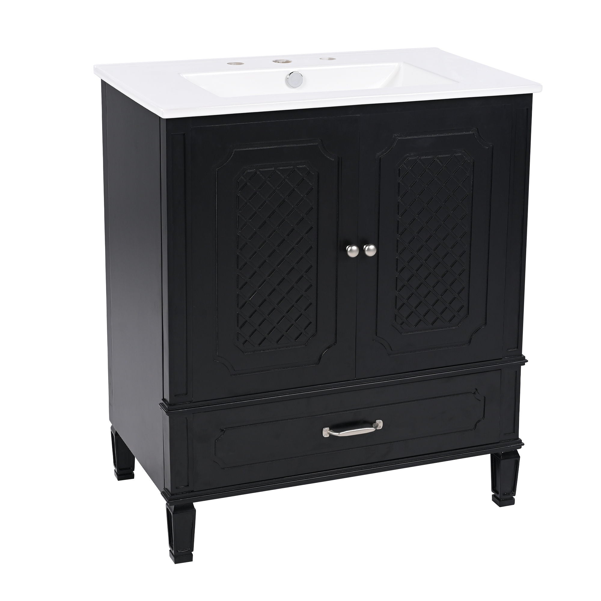 Bathroom Vanity With Sink, Soft Closing Door, Multi Functional Storage by HouseOfZazla
