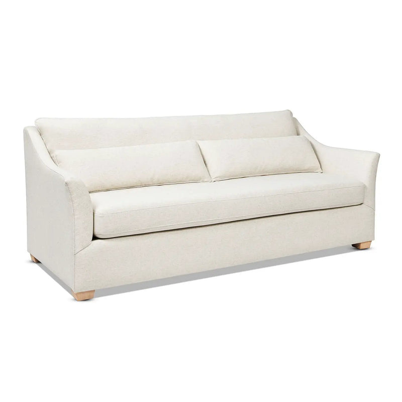 Ada - Flared Arm Contemporary Sofa With Lumbar Pillows - Flax White by Unique Piece Furniture