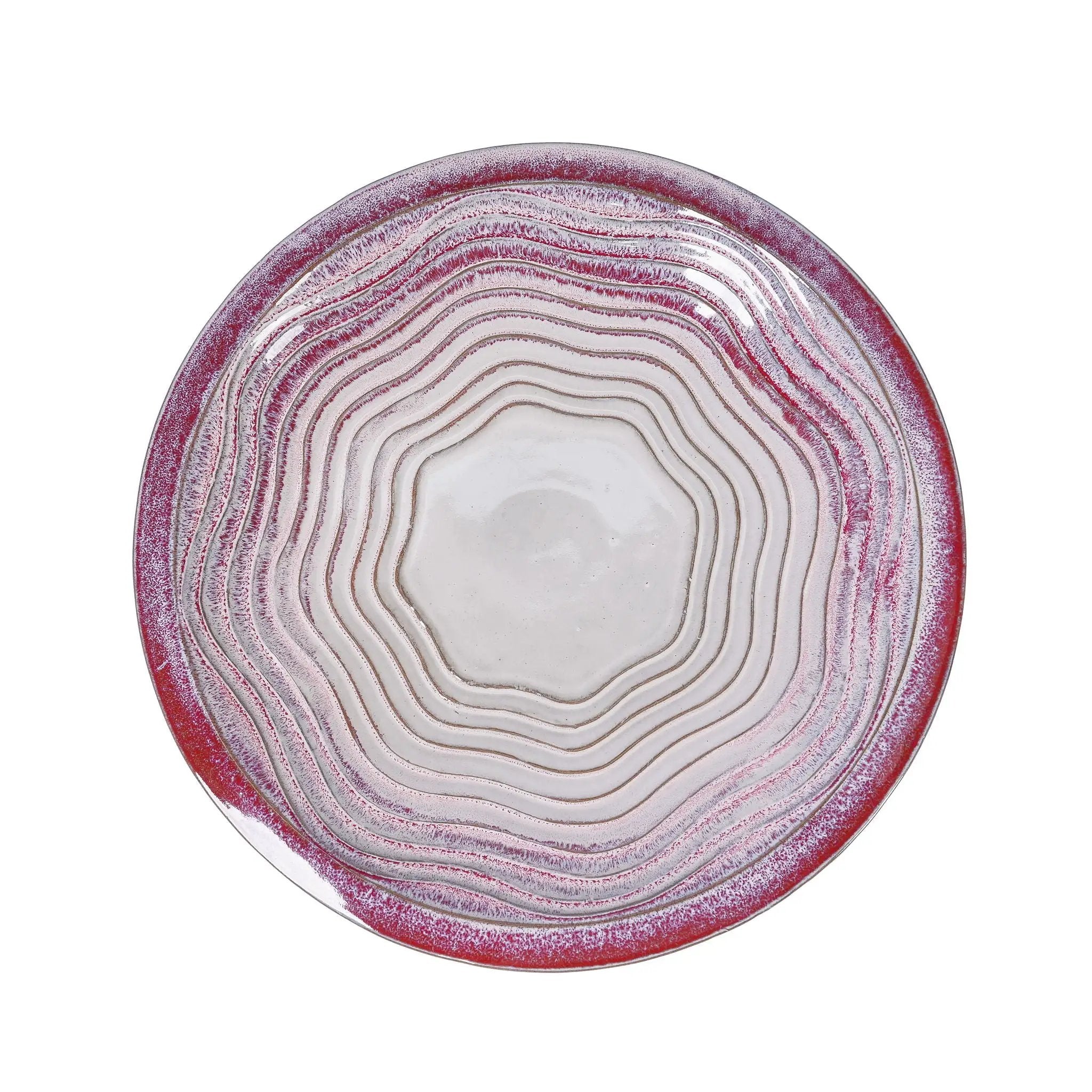 Birdbath For Patio, Garden - White / Pink