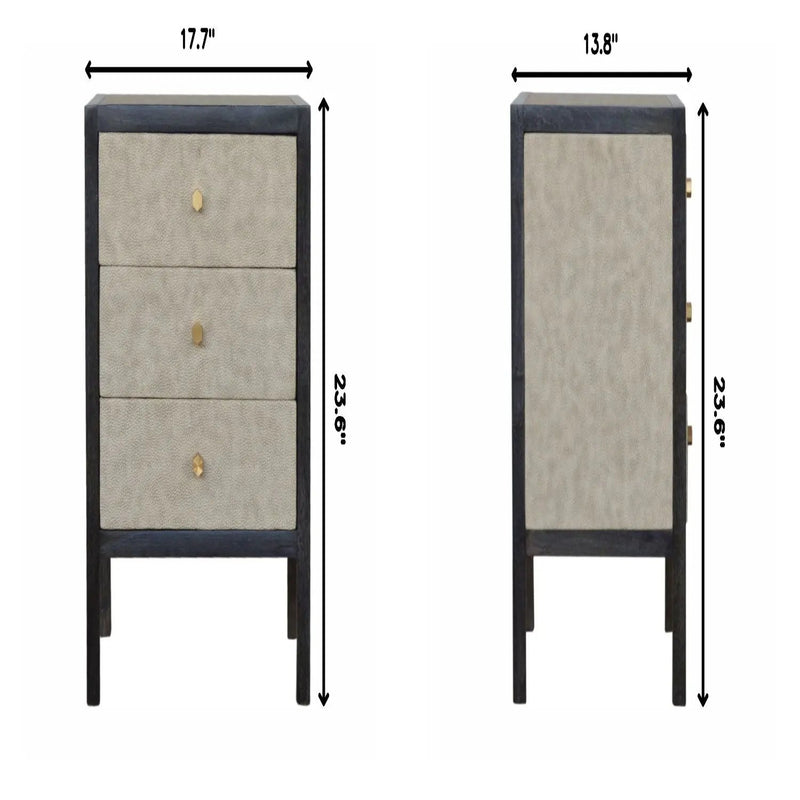 Nightstand, 3 Drawer - Black by Unique Piece Furniture