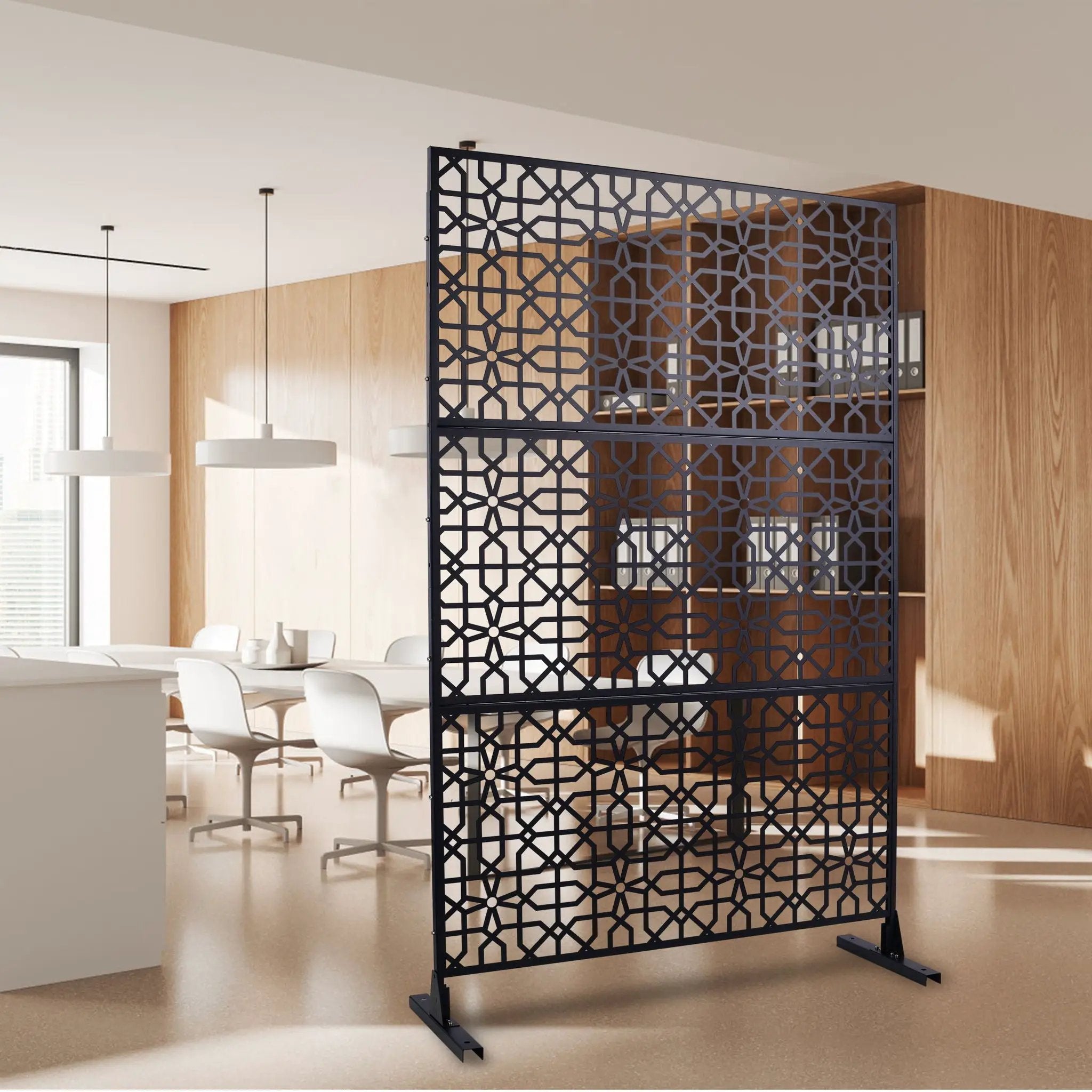 Outdoor & Indoor Metal Freestanding Decorative Privacy Screen by Unique Piece Furniture