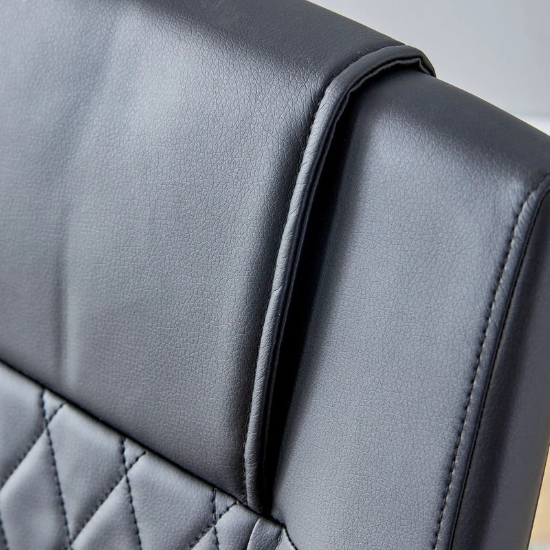 Modern Dining Chairs With Padded Seat, Metal Legs by Unique Piece Furniture
