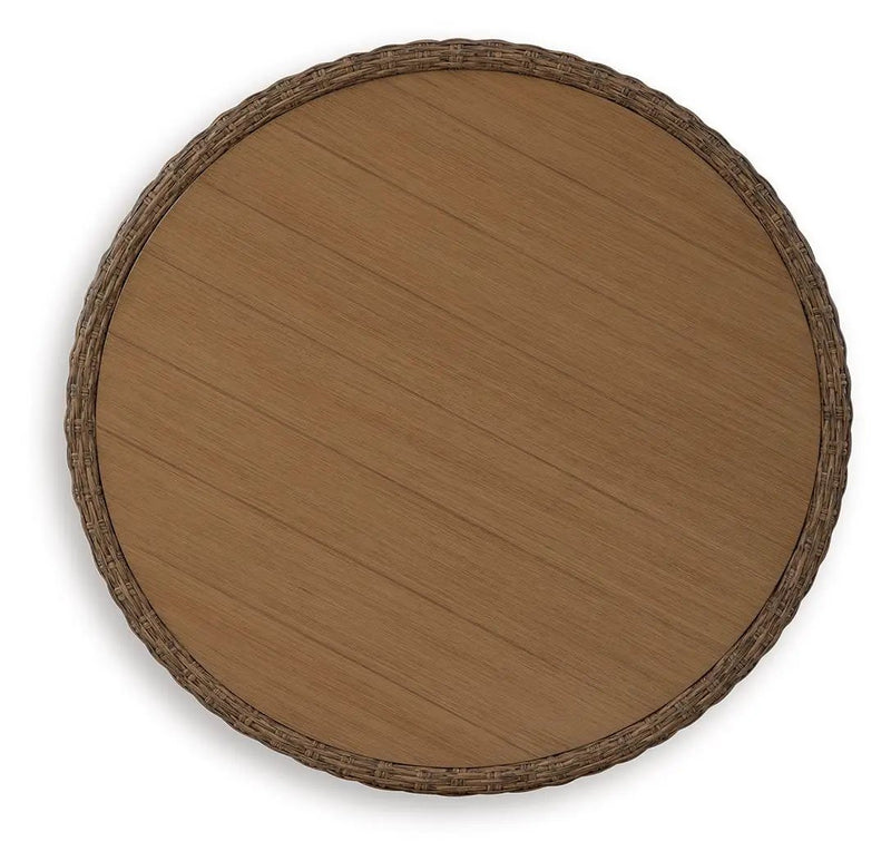 Double Point - Round Cocktail Table - Beige by Unique Piece Furniture