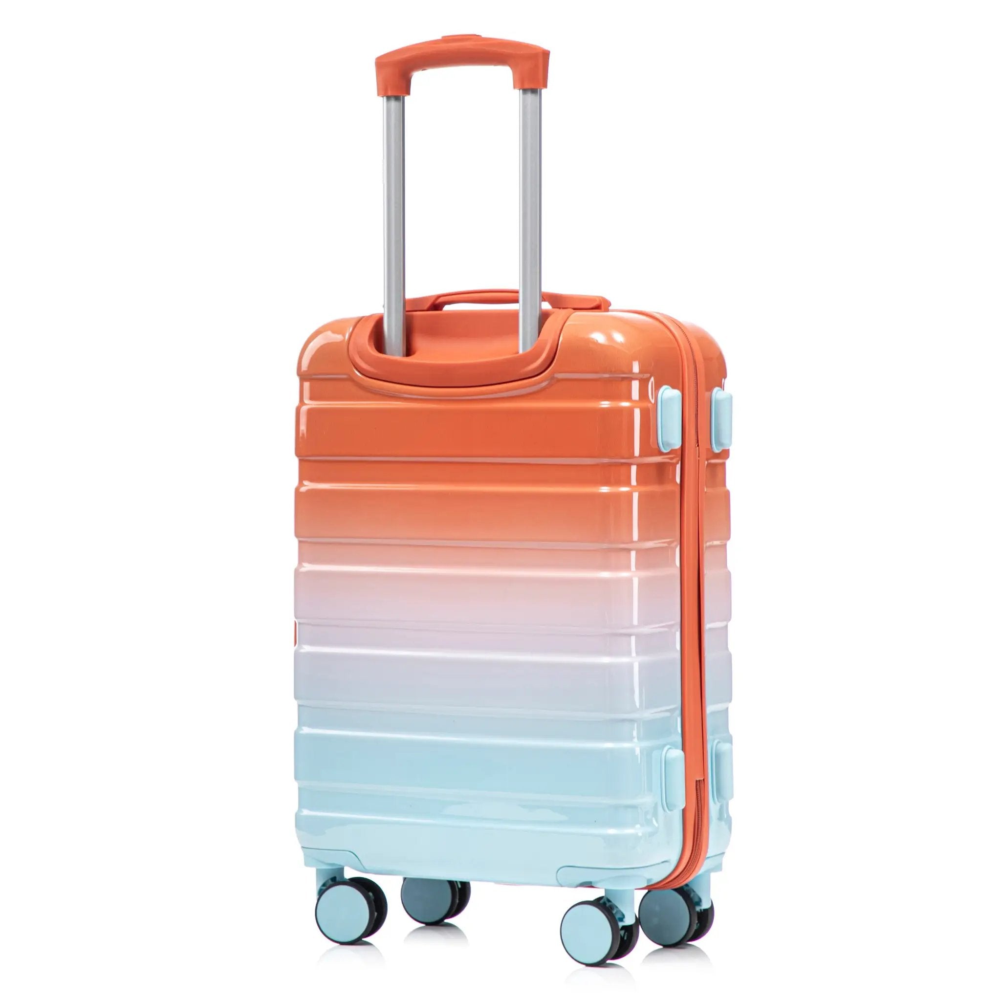 2 Pc PC Spinner Wheel Luggage Set with Gradient Color and Lock by HouseOfZazla