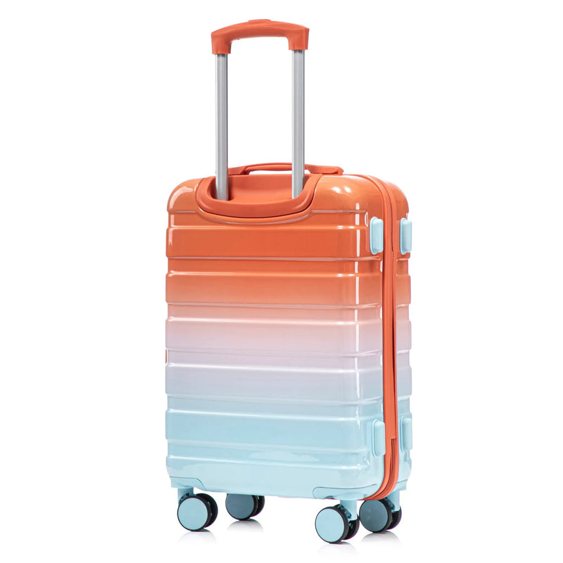 2 Pc PC Spinner Wheel Luggage Set with Gradient Color and Lock by HouseOfZazla