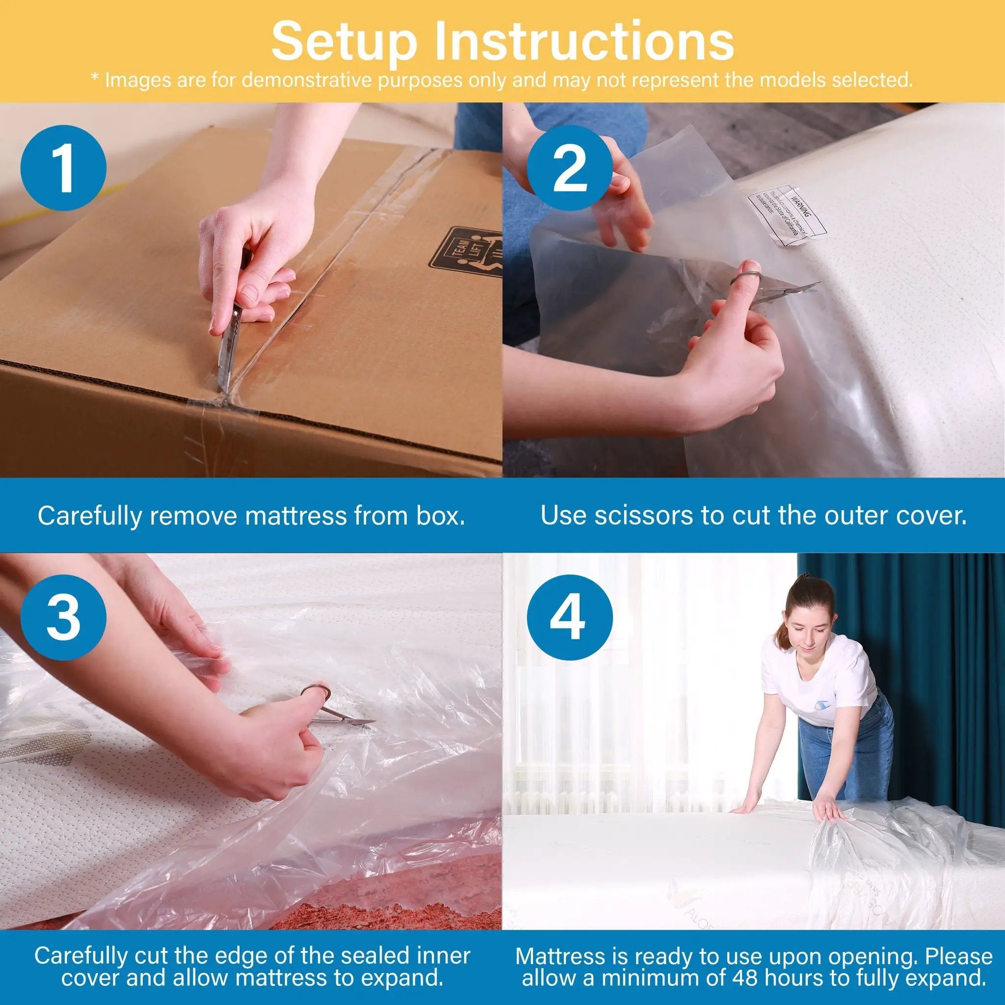 6" Waterproof Foam Mattress - Black / Blue - Twin by HouseOfZazla