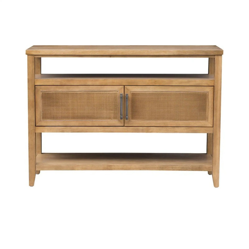 Naomi - 2 Door Storage Console Table With Ample Shelving - Natural by Unique Piece Furniture