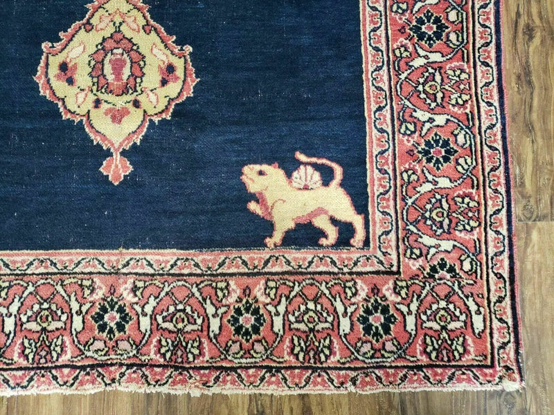 4' X 6' Antique Handmade Turkish Ghiordes Wool Rug Veg Dyes Organic Lion Nice by Jewel Rugs