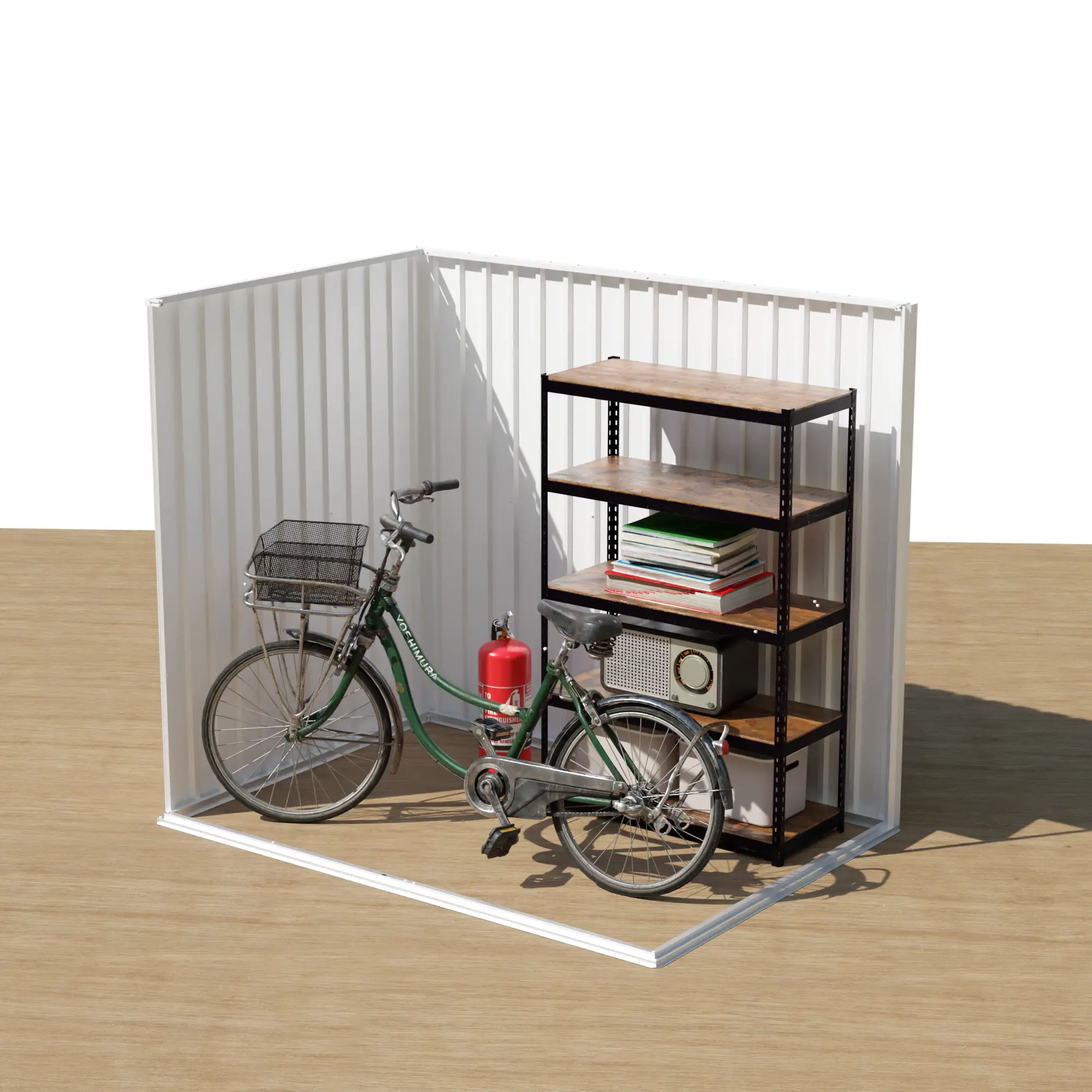 6x4 FT Metal Garden Shed With Hinge Door Pent Roof by HouseOfZazla