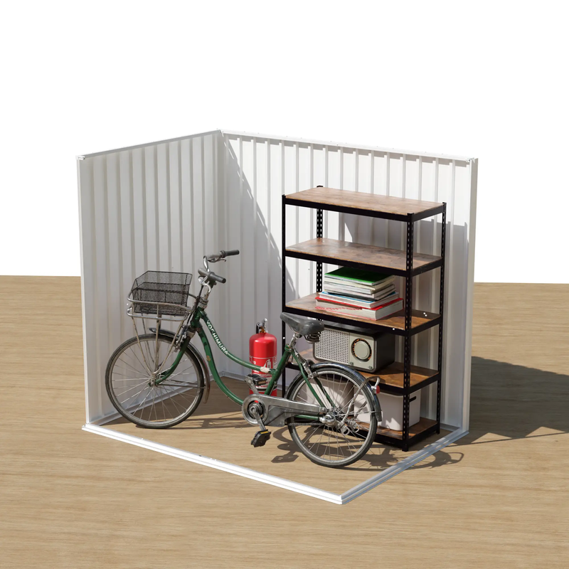 6x4 FT Metal Garden Shed With Hinge Door Pent Roof by HouseOfZazla