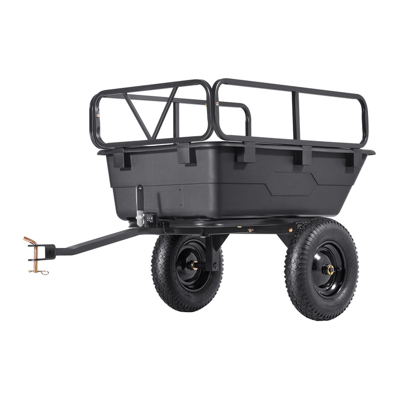 Dump Trailer 500 lbs 10 Cu. Ft Tow Behind Plastic Garden ATV Trailer Cart by HouseOfZazla