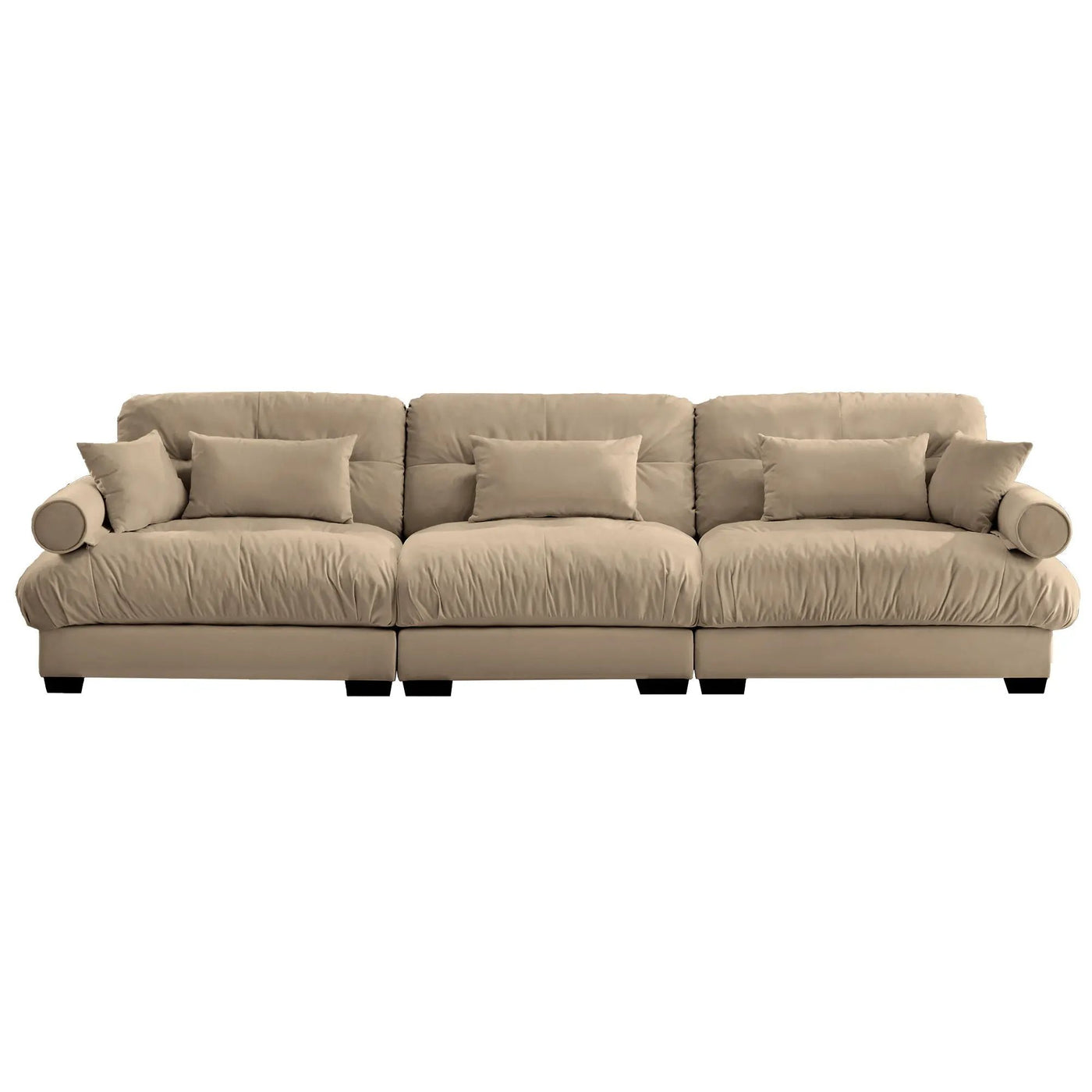 Modern Oversize Sofa With Cloud Like Comfort, Featuring Waist And Throw Pillows by Unique Piece Furniture