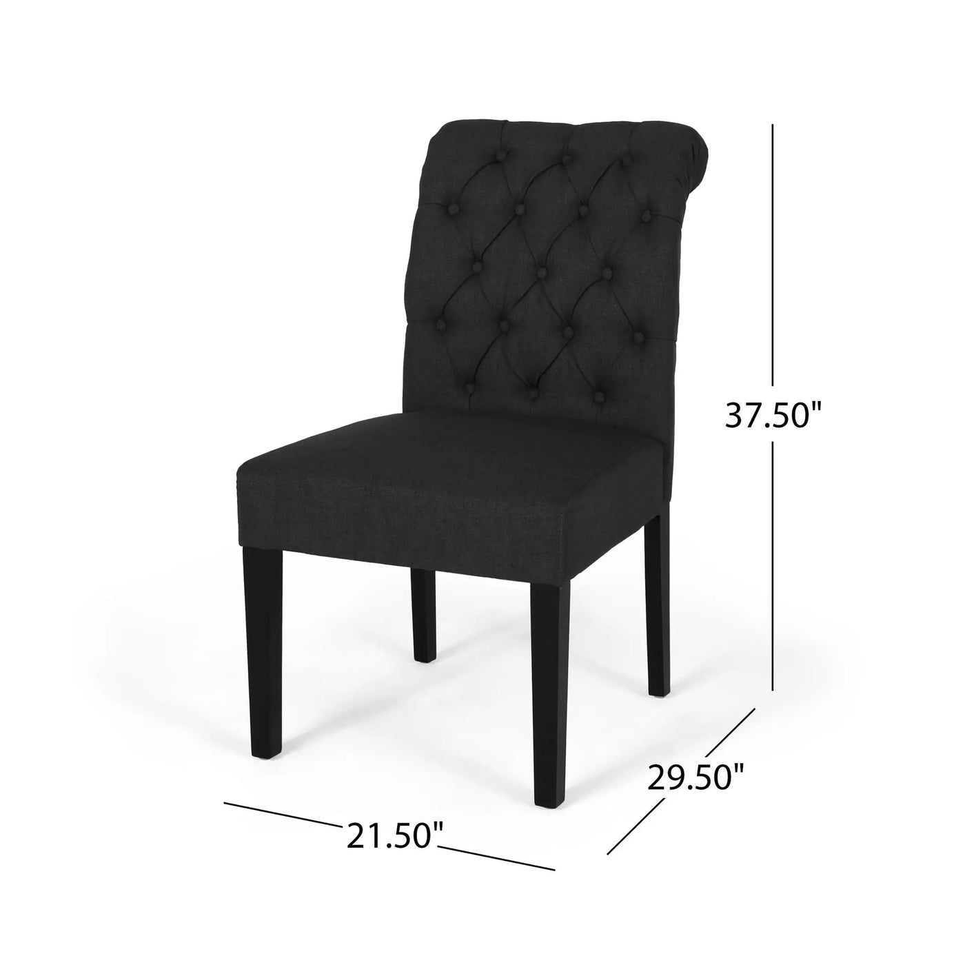 Broxton Tuft Dining Rolltop Chairs With Button Tufted Backrest (Set of 2) by HouseOfZazla