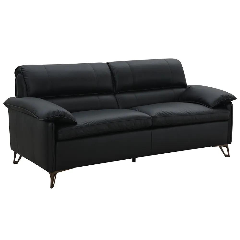 Eilene - Loveseat - Black Top Grain Leather by Unique Piece Furniture