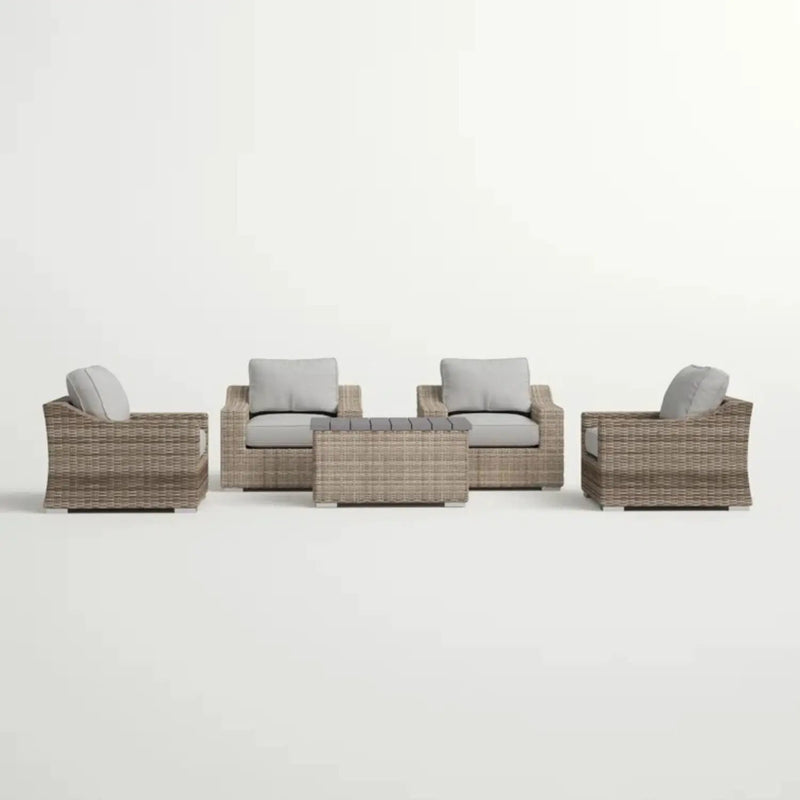 Stylish Sofa Seating Group With Cushions Perfect For Outdoor Gatherings by HouseOfZazla