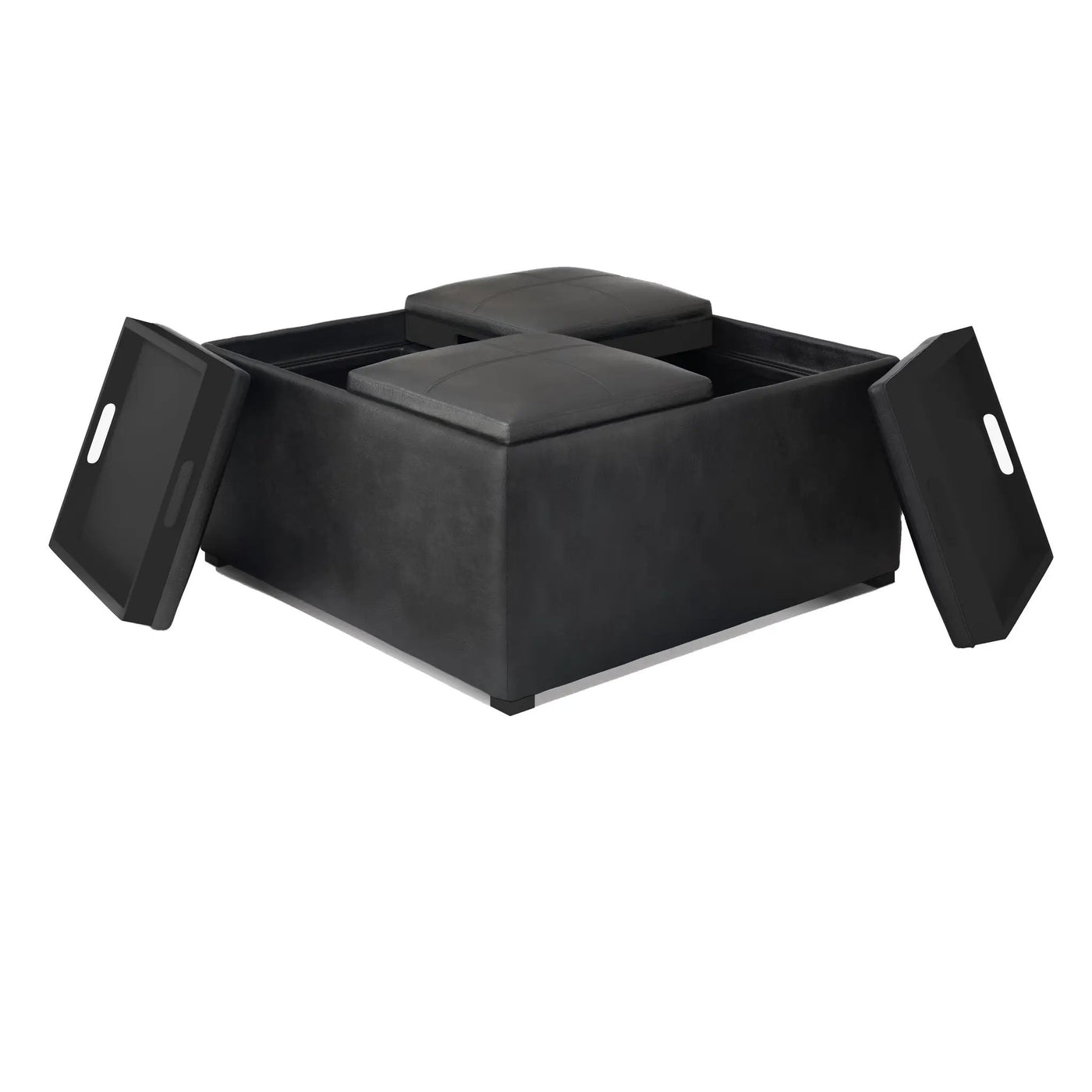 Avalon - Upholstered Square Coffee Table Storage Ottoman by Unique Piece Furniture
