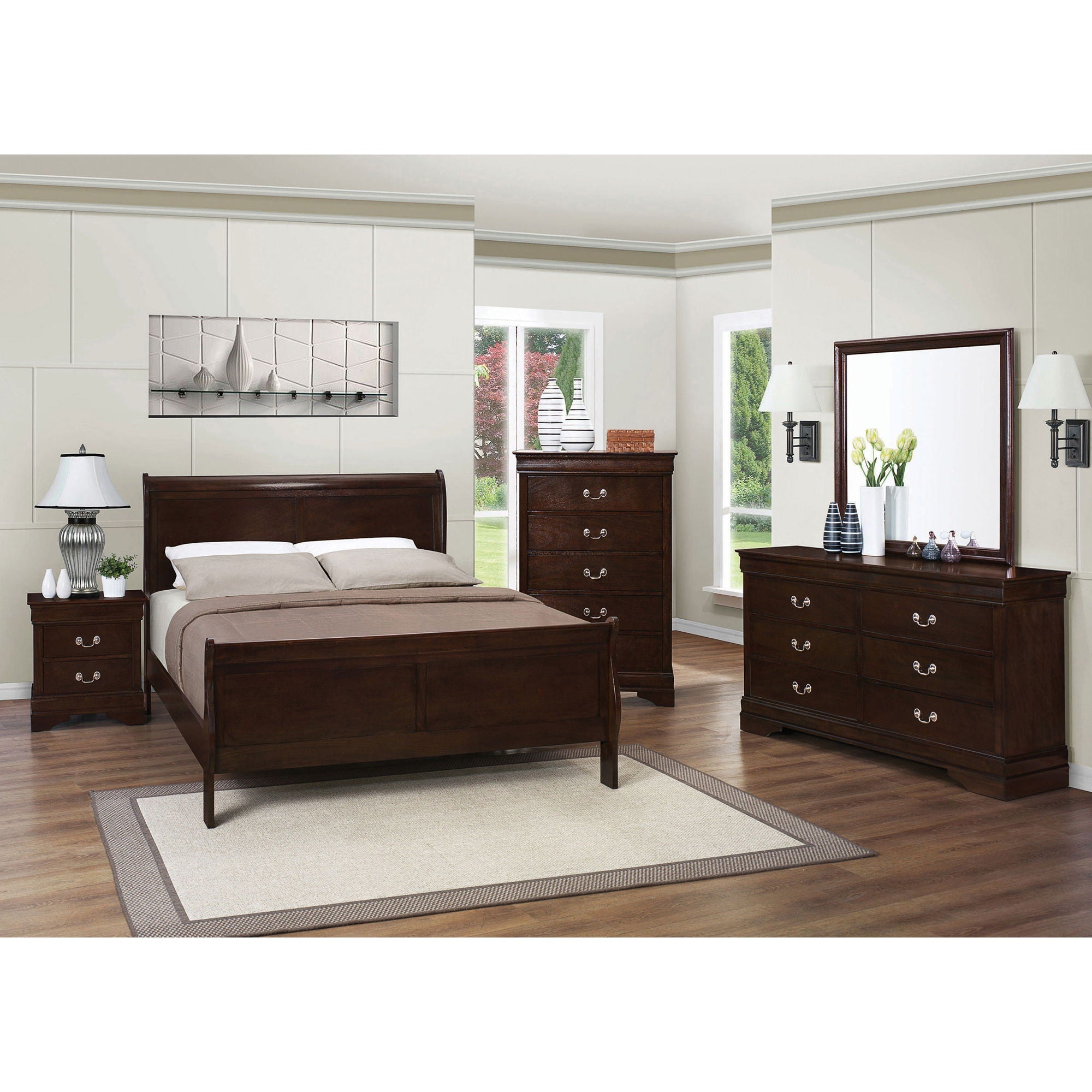 Demetra - 2 Drawer Nightstand - Cappuccino by HouseOfZazla