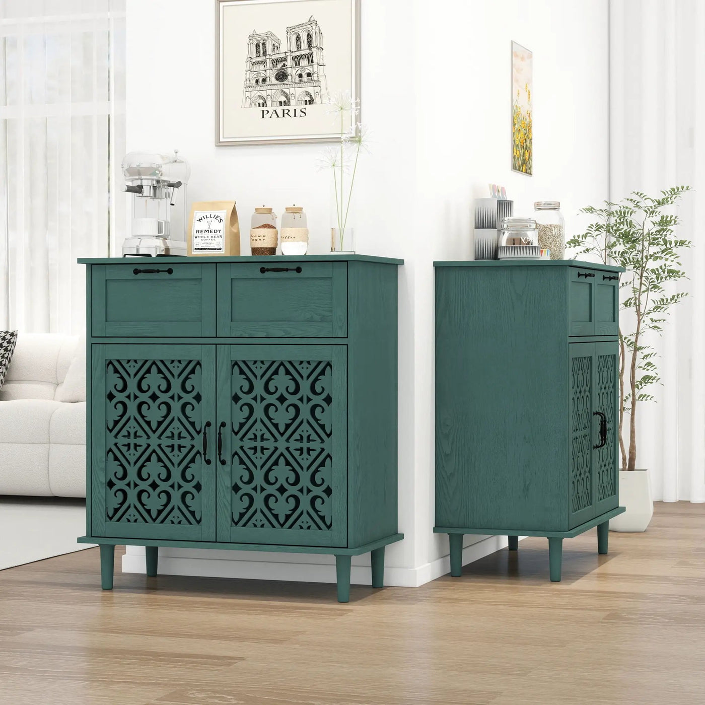 2 Door 2 Drawer Elegant Cabinet by Unique Piece Furniture