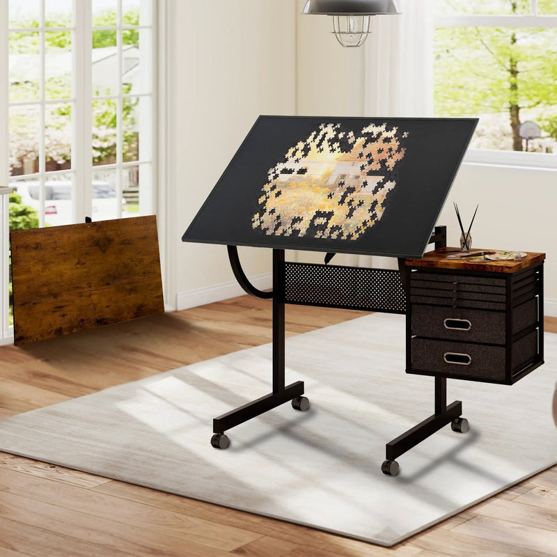 1500 Pieces Jigsaw Puzzle Metal Table Board for Adults by HouseOfZazla