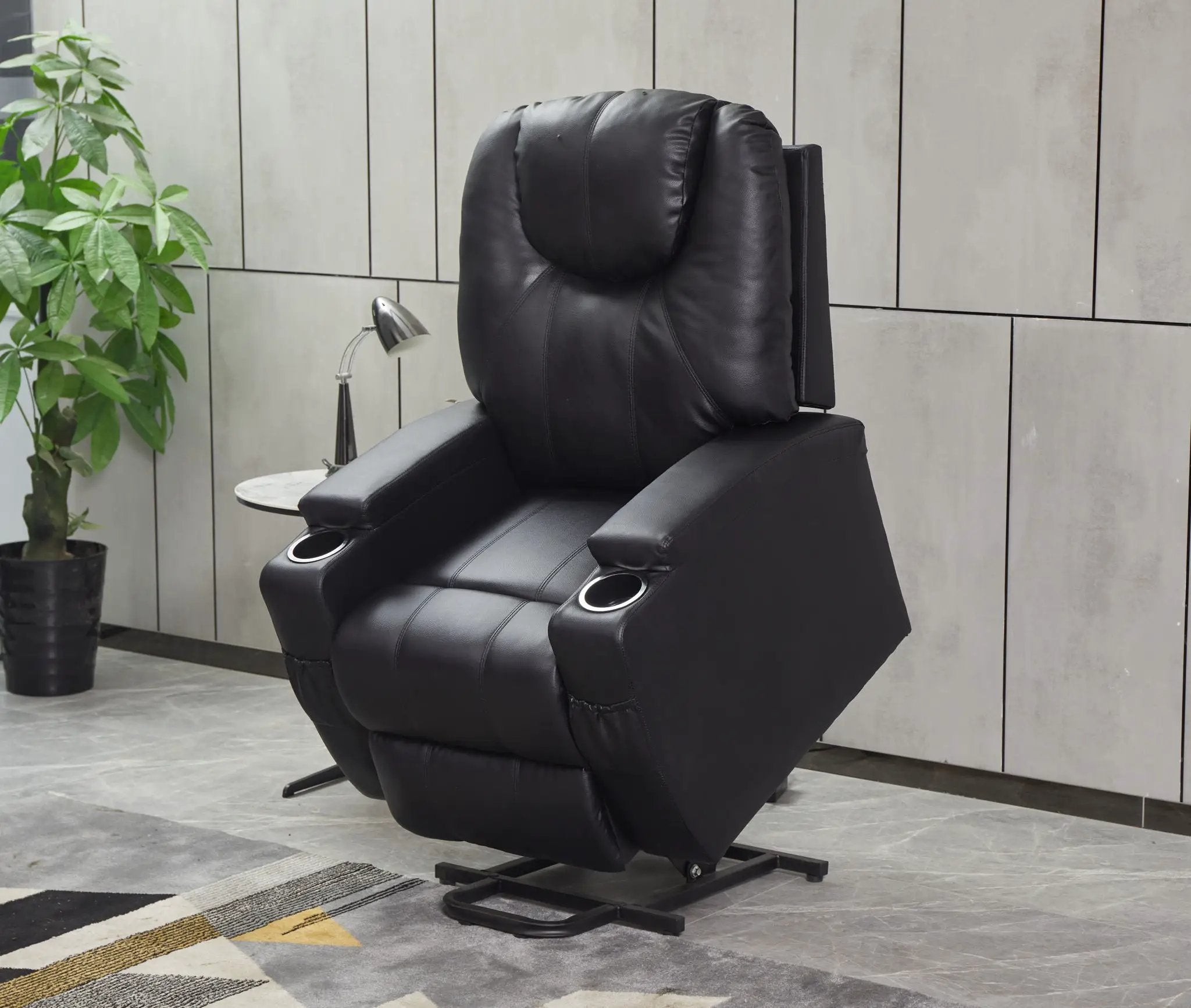 Modern Recliner Chair With Cup Holders, Remote Control by HouseOfZazla
