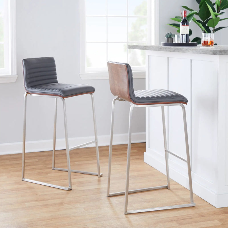 Mason Mara - Contemporary Fixed Height Barstool (Set of 2) by Unique Piece Furniture