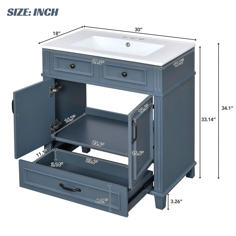 Bathroom Vanity With Sink, Storage Cabinet by Unique Piece Furniture