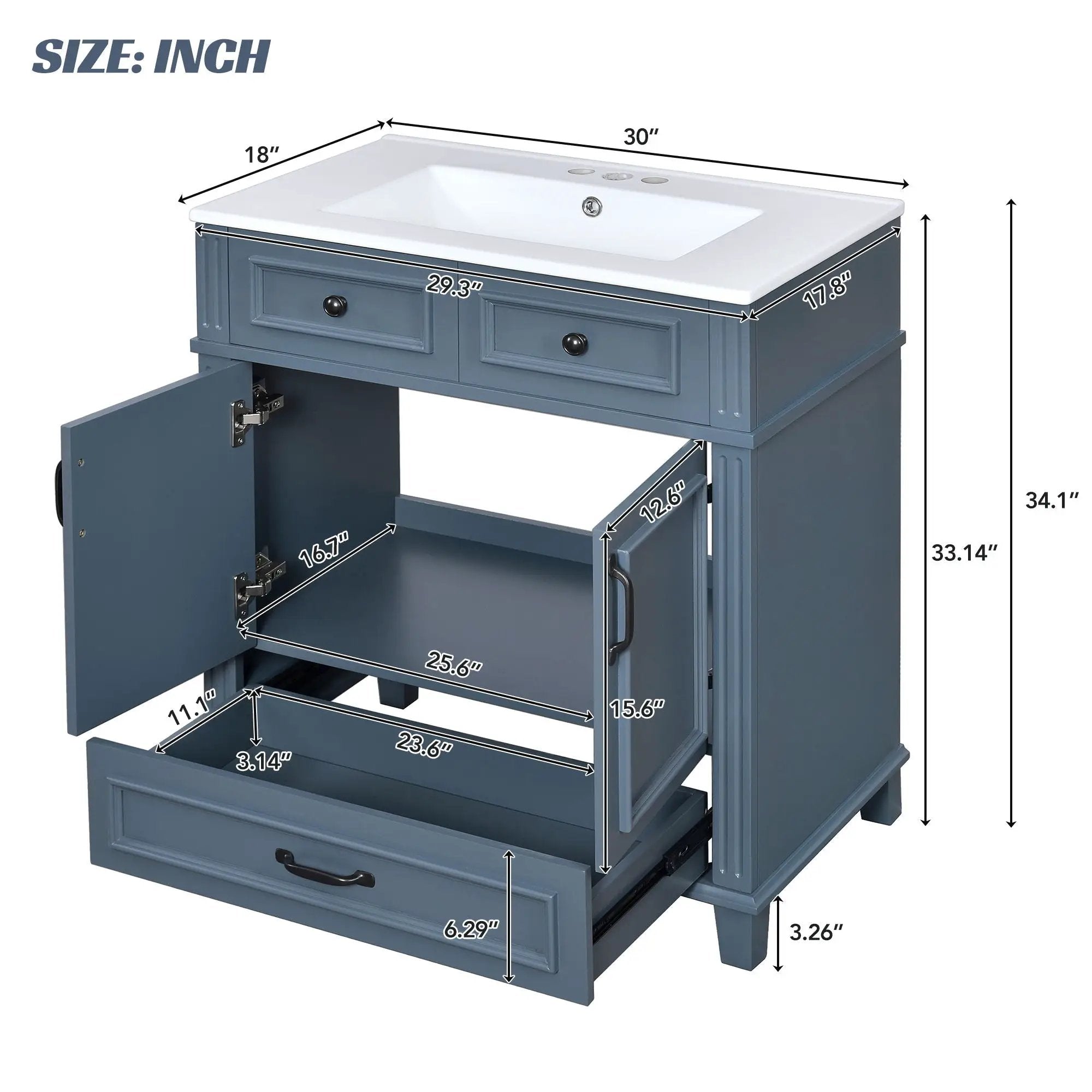 Bathroom Vanity With Sink And Storage Cabinet by HouseOfZazla