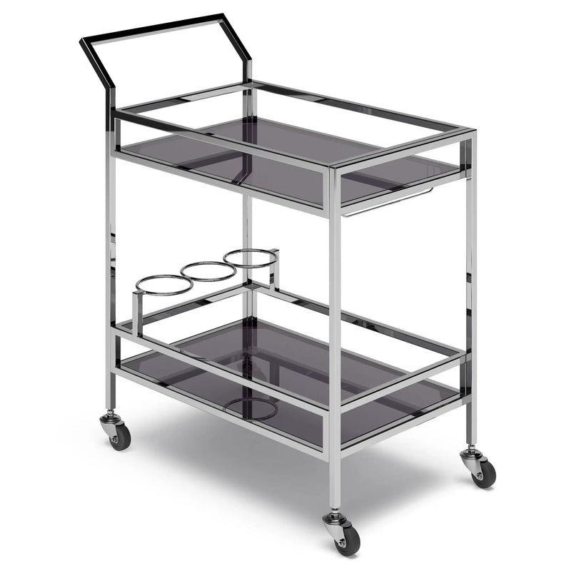 Watts - Bar Cart - Chrome by Unique Piece Furniture