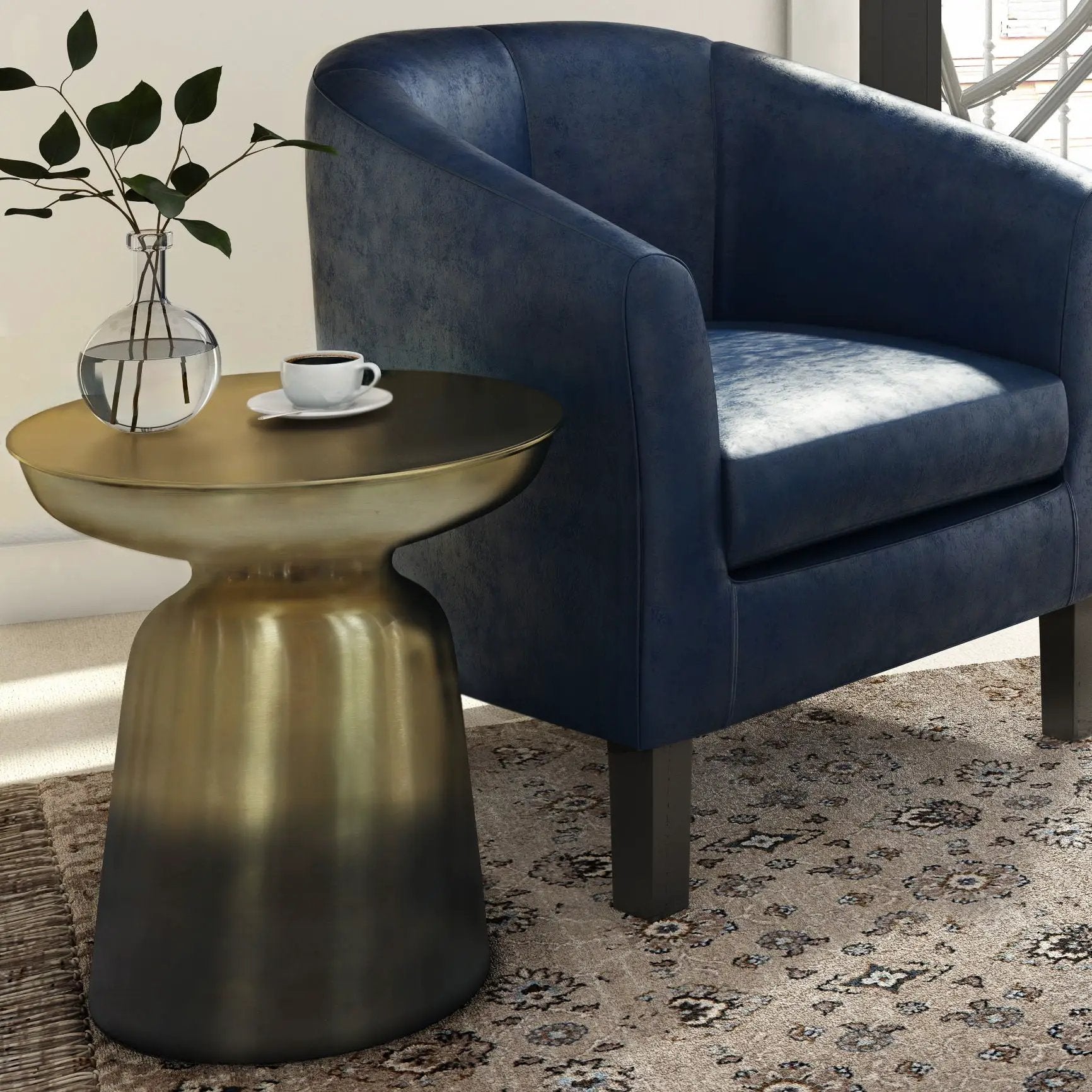 Toby - Metal Accent Table - Gold / Black Ombre by HouseOfZazla