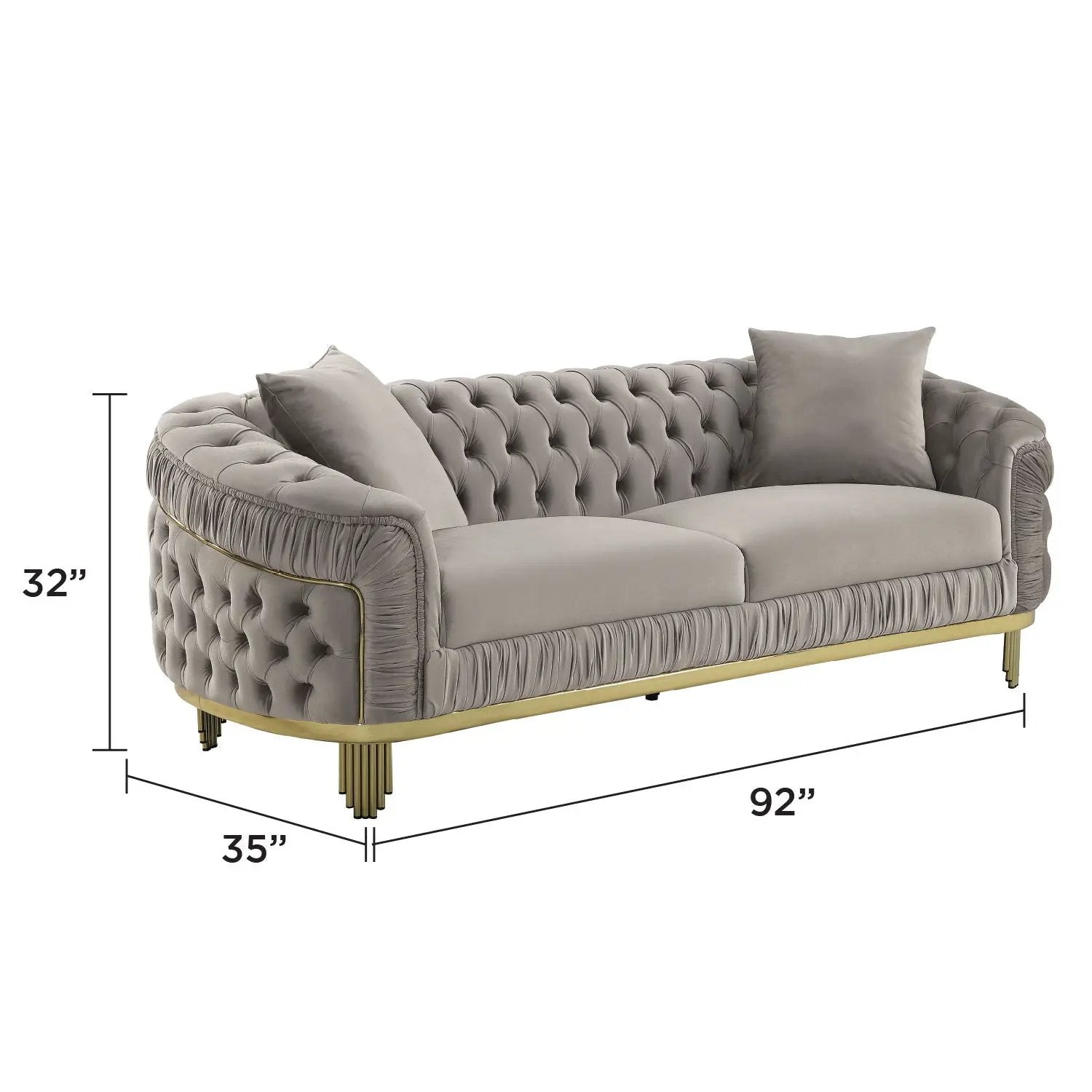 Vanessa - Sofa - Taupe by HouseOfZazla