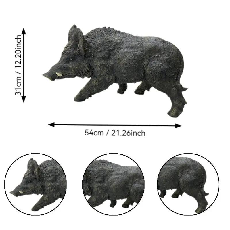 Simulated Wild Boar Resin Garden Statue by HouseOfZazla