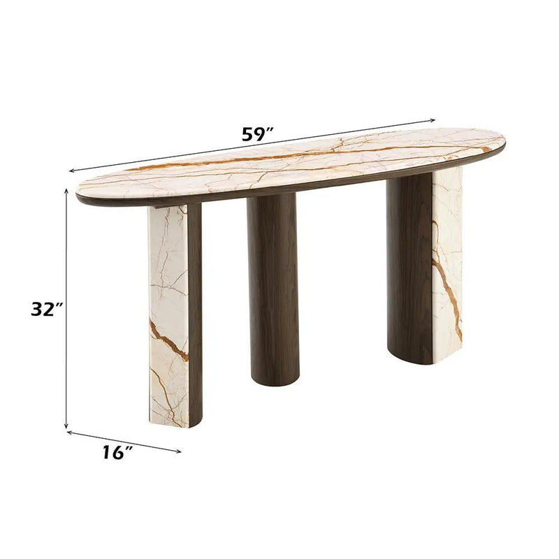 Haidar - Table With Marble Top by Unique Piece Furniture