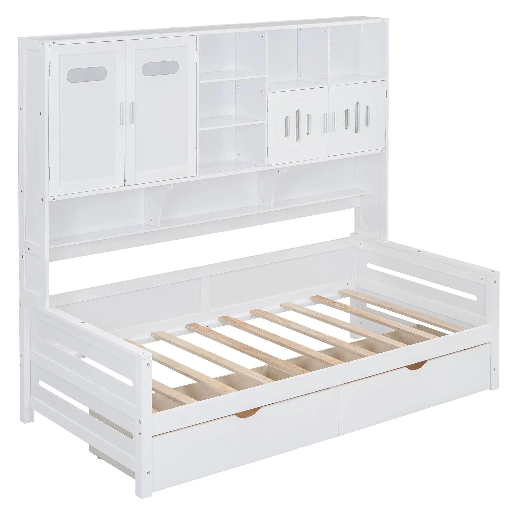 Daybed With All-In-One Cabinet And Shelf by HouseOfZazla
