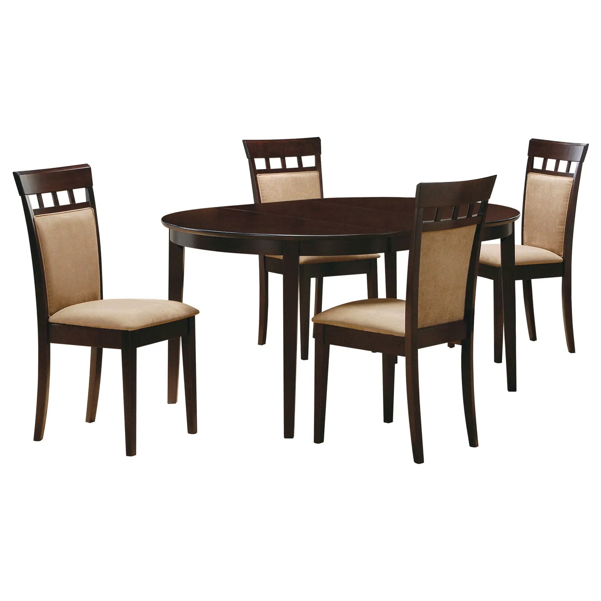 Gabriel 5-piece Extension Leaf Dining Table Set Cappuccino by Unique Piece Furniture