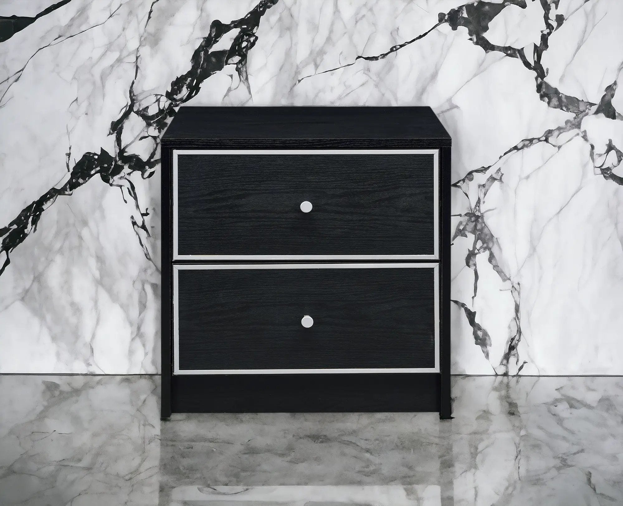 Modern Black Nightstand Table by HouseOfZazla