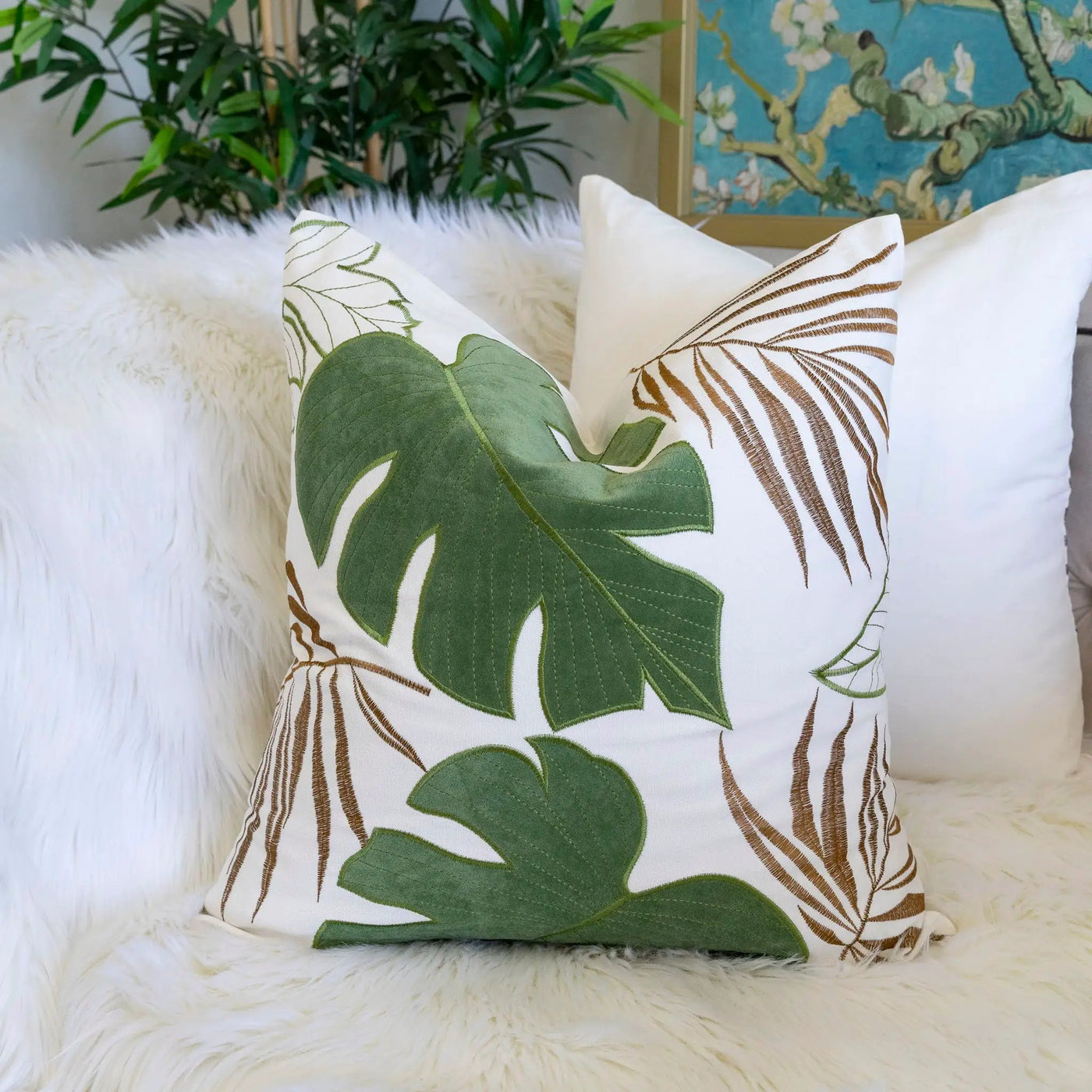 Autumn Vibes Leaf Accent Pillow by HouseOfZazla