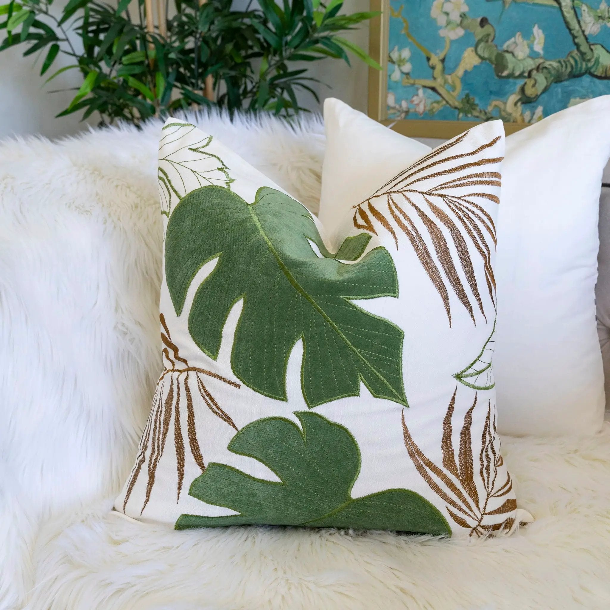 Autumn Vibes Leaf Accent Pillow by Unique Piece Furniture