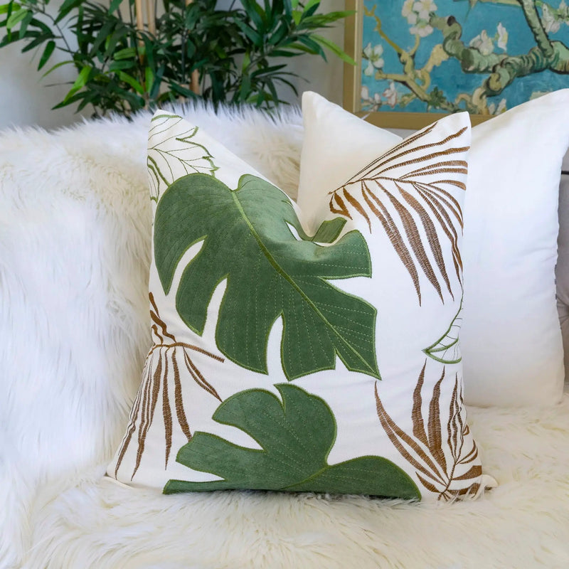 Autumn Vibes Leaf Accent Pillow by HouseOfZazla
