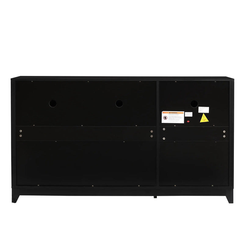 TV Stand For TVs Up To 65", Modern Entertainment Center Media Console Cabinet With 2 Spacious Storage Space, Solid Wood Legs For Living Room by HouseOfZazla