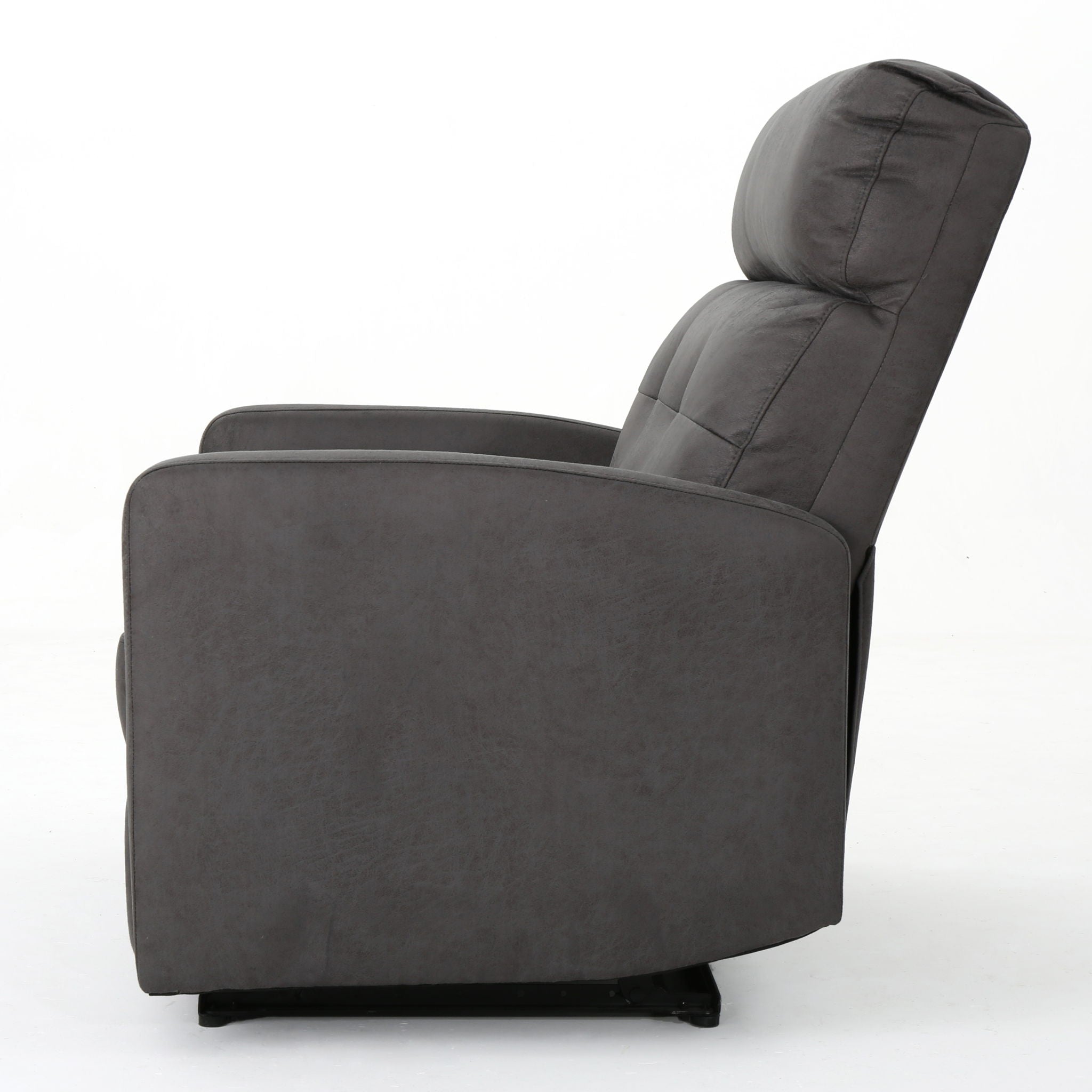 Alma - Contemporary Upholstered Loveseat Recliner - Slate by HouseOfZazla