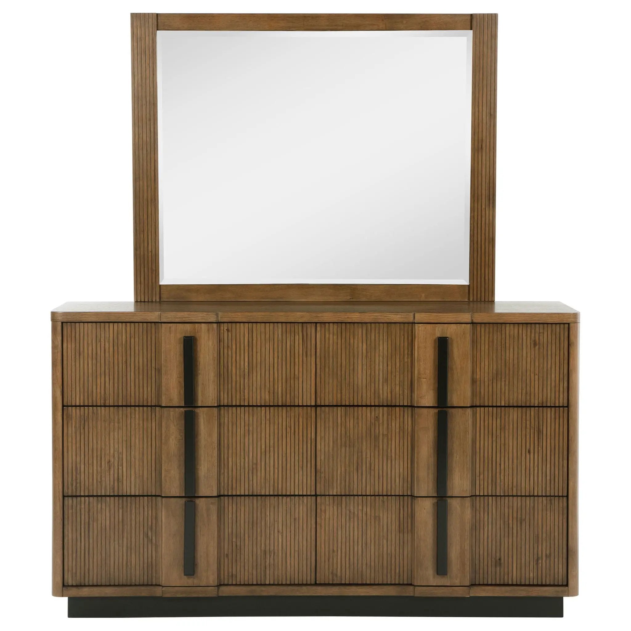 Terrace 6-drawer Dresser and Mirror Ash Brown by Unique Piece Furniture
